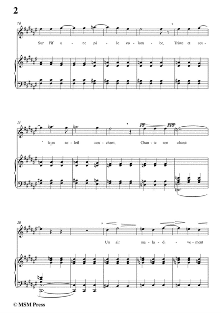 Berlioz-Au Cimetière in F sharp Major,for voice and piano Voice Solo scores gallery preview page 4