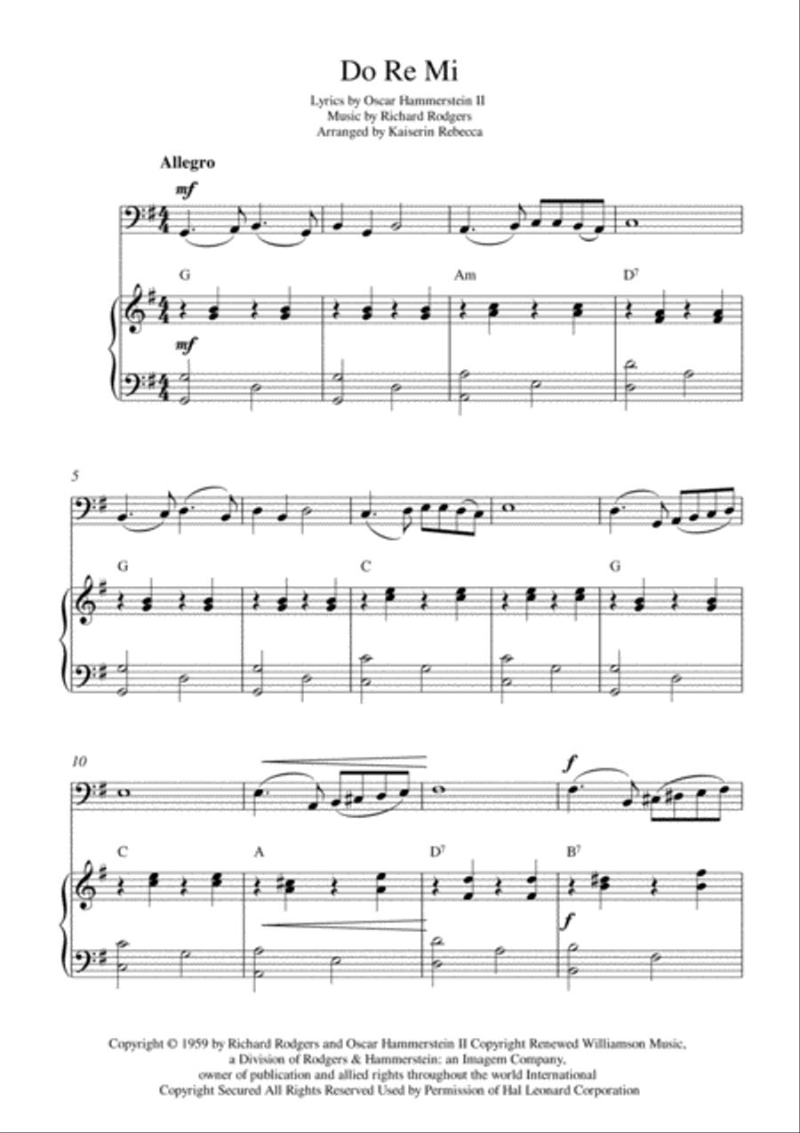 Do-Re-Mi Piano scores gallery preview page 1