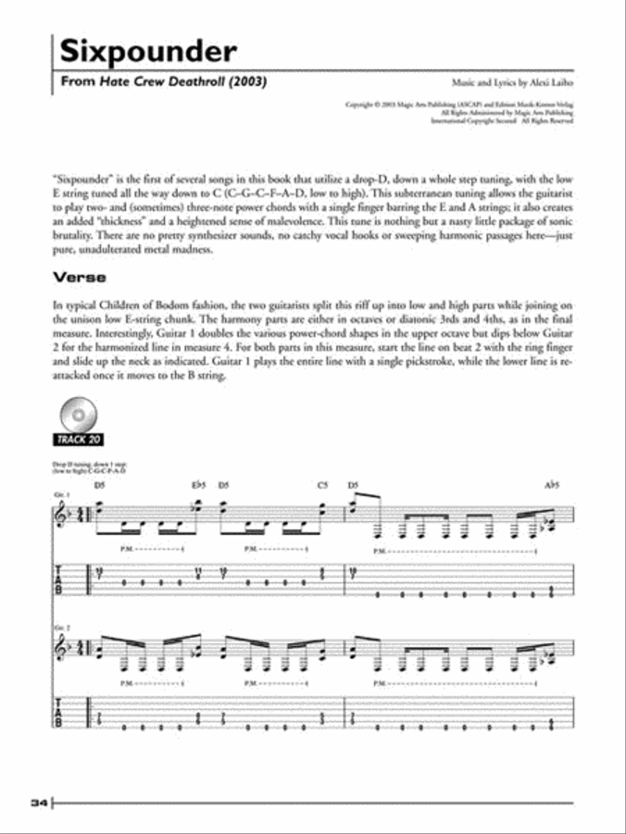 Children of Bodom – Legendary Licks Electric Guitar scores gallery preview page 4