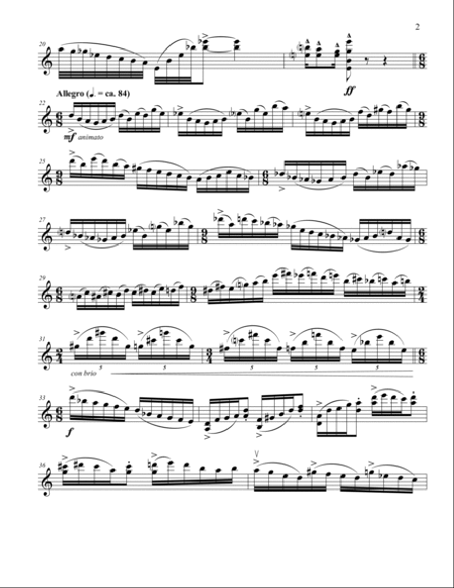 Tres Paisajes Peruanos Op. 23 for violin solo Violin Solo scores gallery preview page 5
