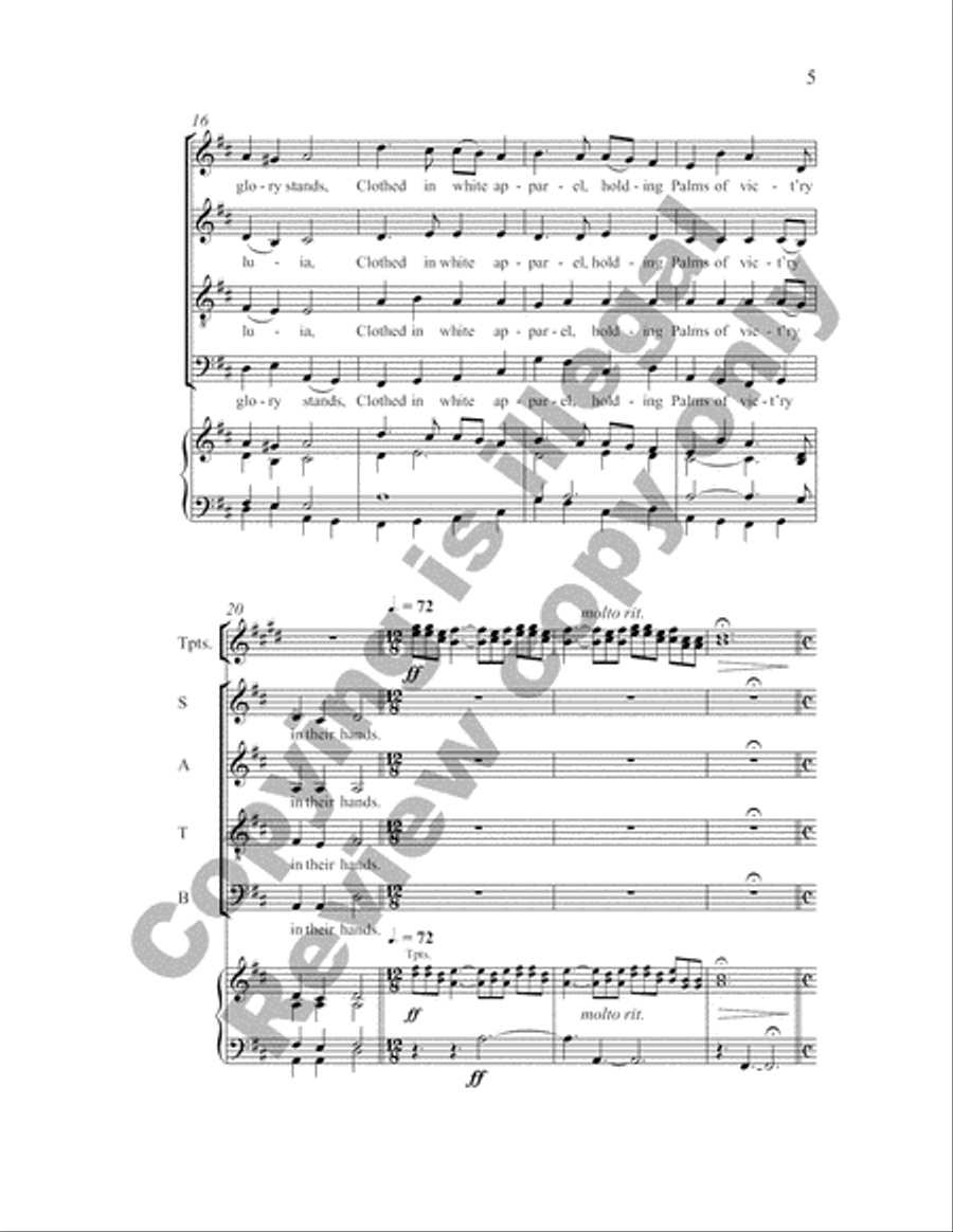 Hark! The Sound of Holy Voices 4-Part scores gallery preview page 4