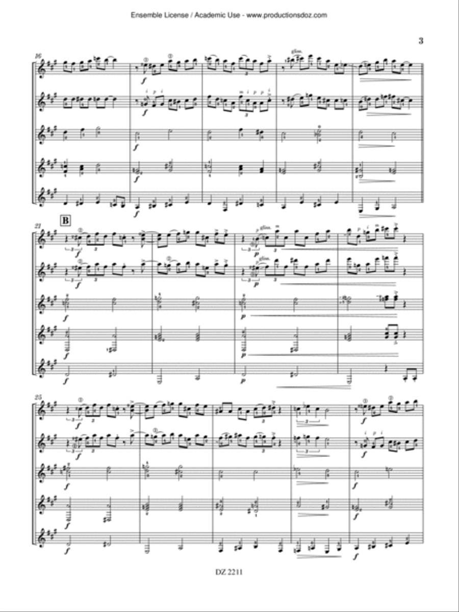 Les rues de Marciac Guitar Ensemble scores gallery preview page 3