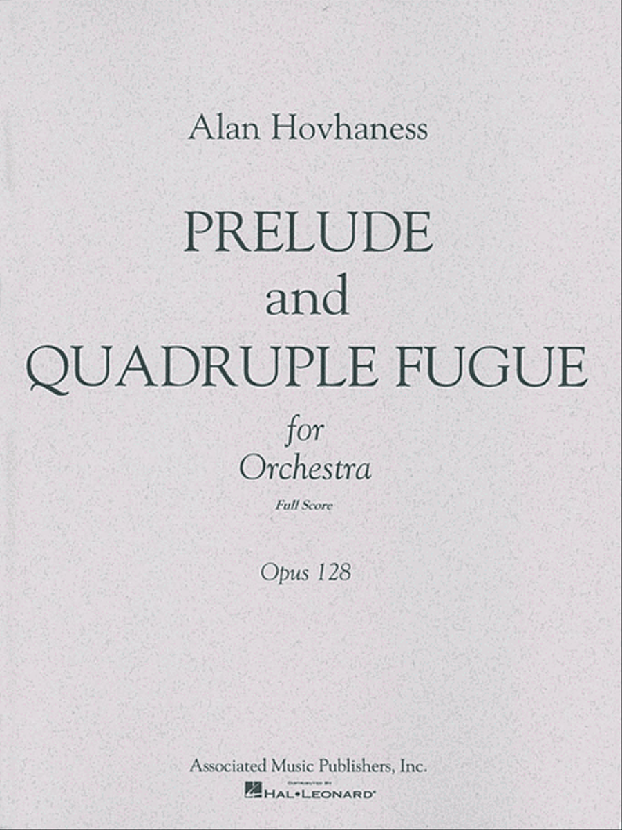 Prelude & Quadruple Fugue, Op. 128 Orchestra scores gallery preview page 1