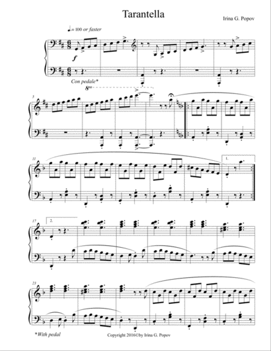 Tarantella Piano Solo scores gallery preview page 2