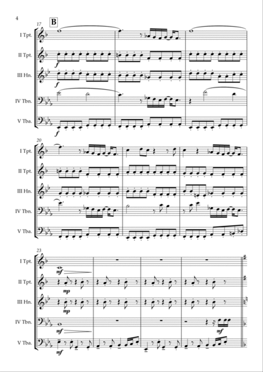 Love Is An Open Door Love Is An Open Door Brass Quintet scores gallery preview page 5