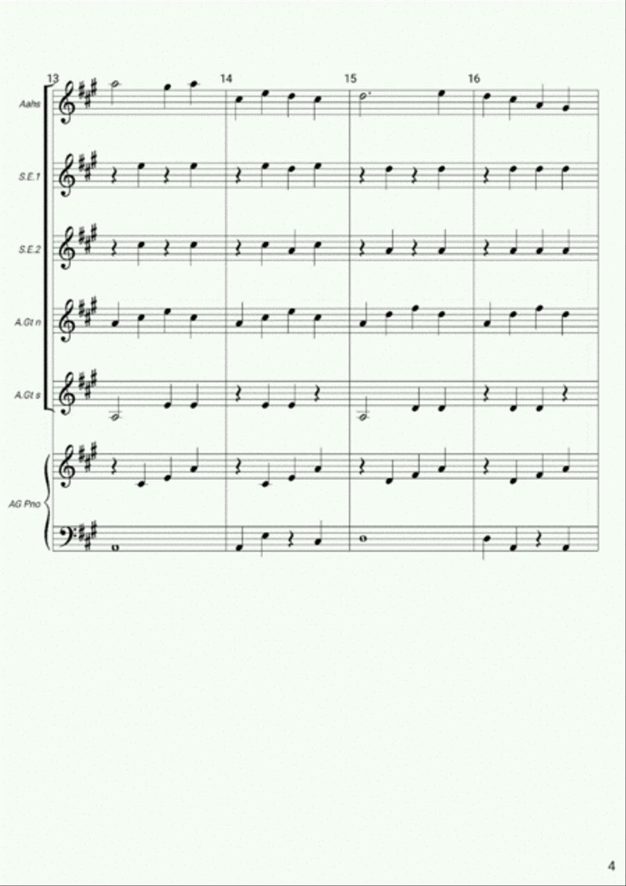 Manuk Dadali ensemble Piano, Vocal, Guitar scores gallery preview page 4