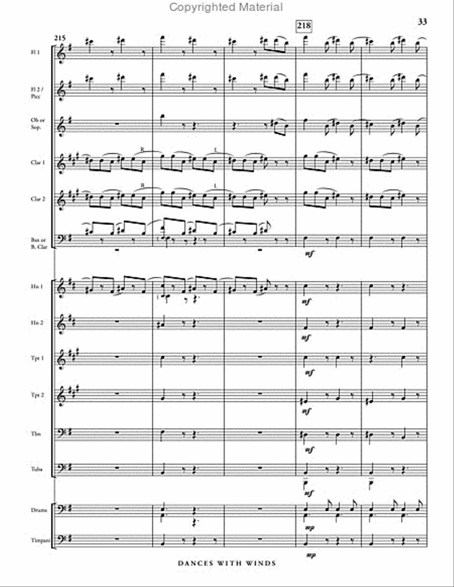 Dances with Winds Dances with Winds Concert Band scores gallery preview page 39
