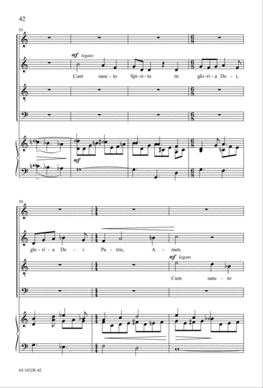 Gloria 4-Part scores gallery preview page 45
