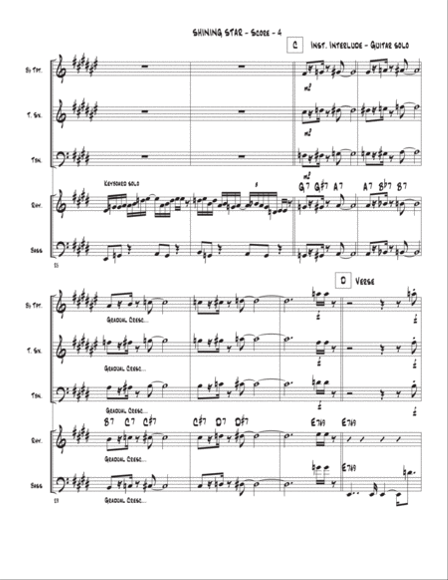 Shining Star Shining Star Tenor Saxophone scores gallery preview page 4