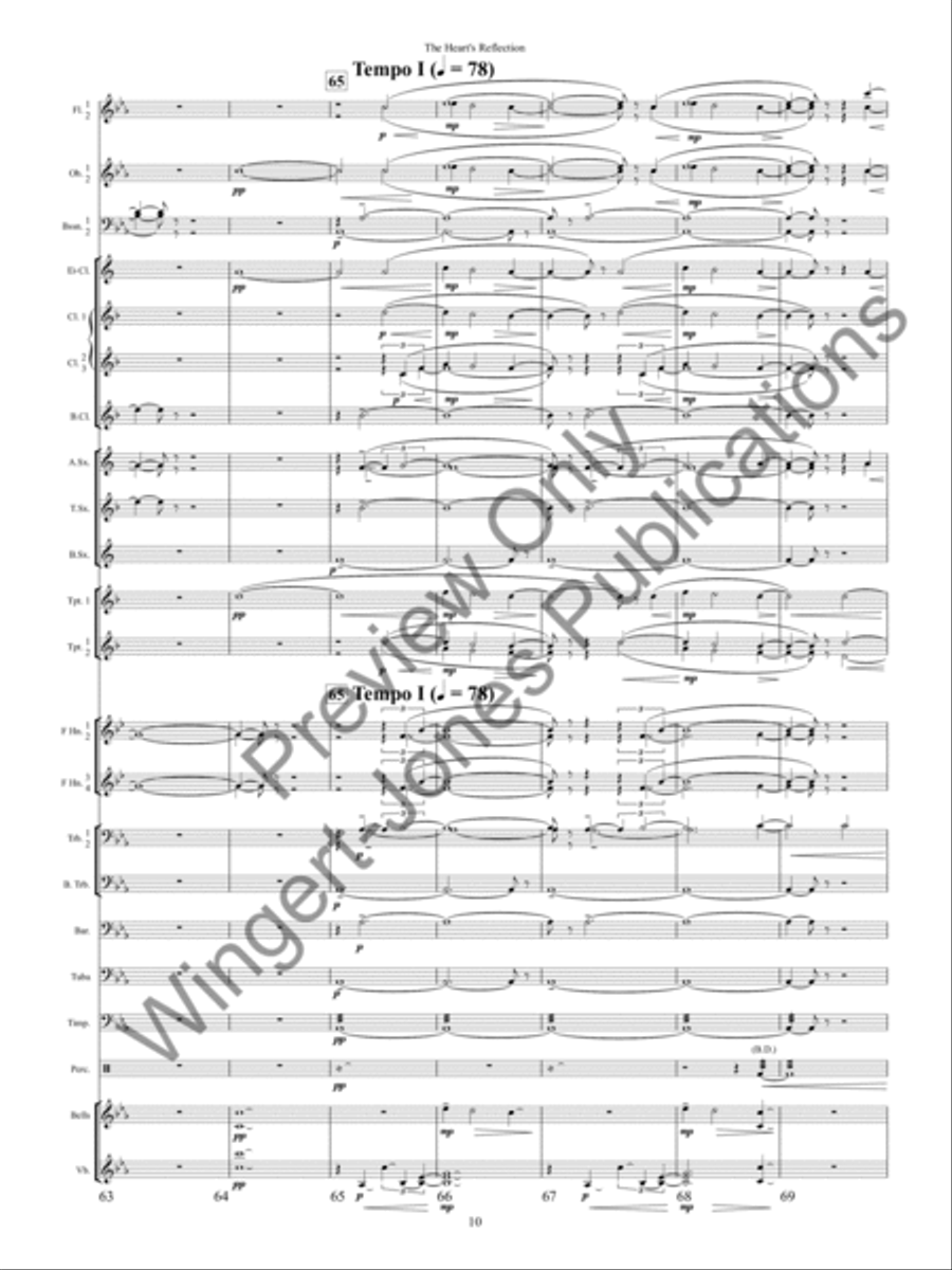 The Heart's Reflection Concert Band scores gallery preview page 13