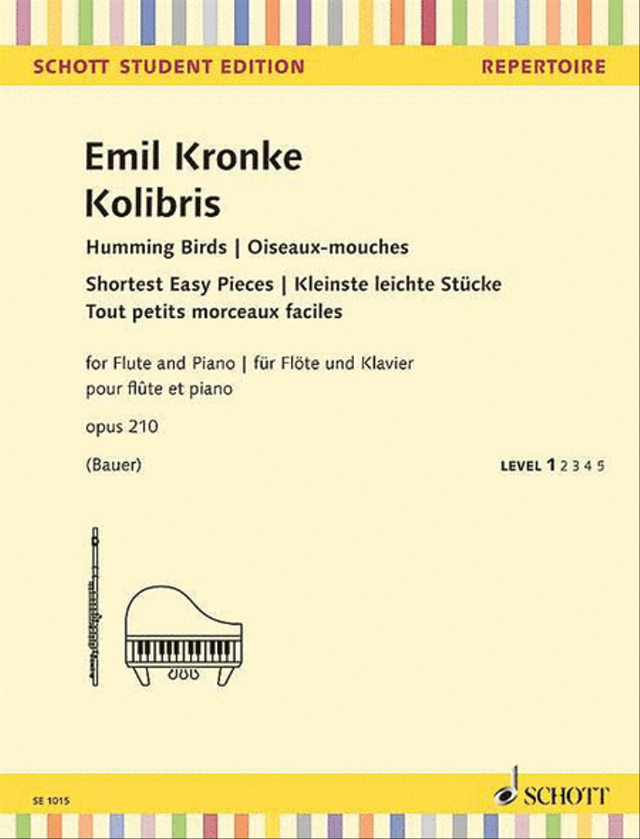 Kolibris [Humming Birds], Op. 210 - Shortest Easy Pieces Flute Solo scores gallery preview page 1