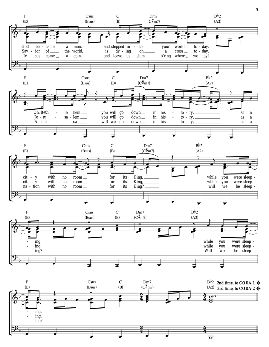While You Were Sleeping Piano, Vocal, Guitar scores gallery preview page 3