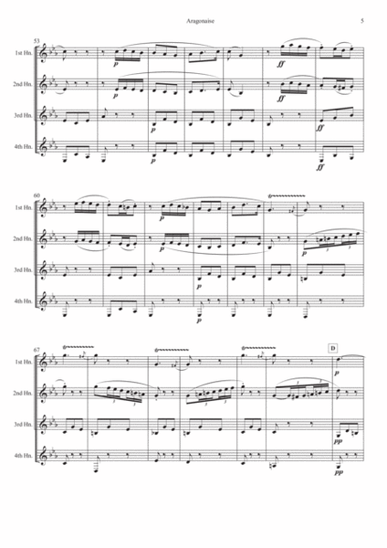Aragonaise from Carmen for French Horn Quartet image number null