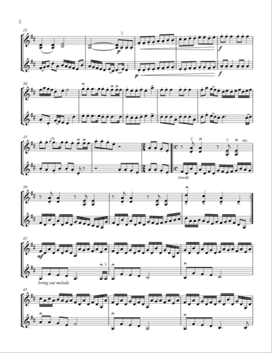 Jingle Bells Jingle Bells String Duet scores gallery preview page 3