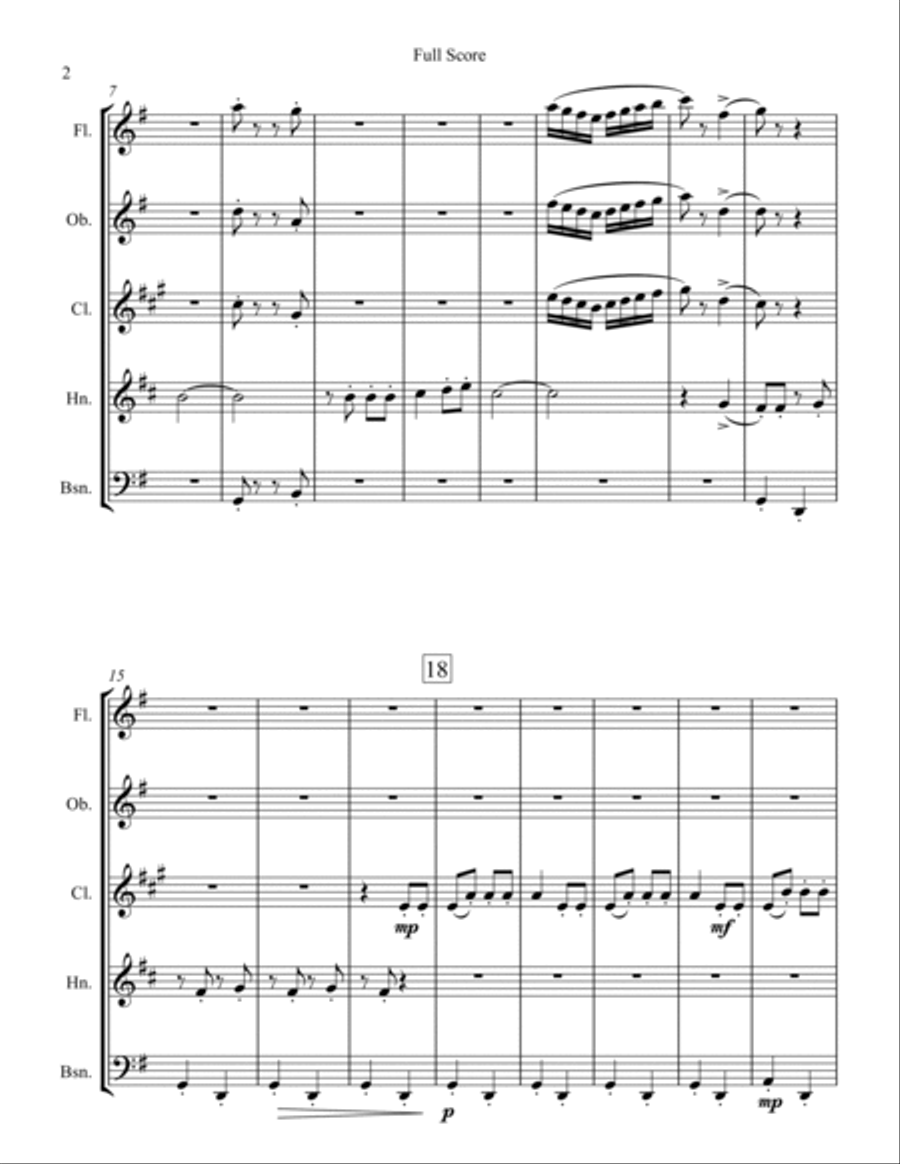 There Is Nothin' Like A Dame Woodwind Quintet scores gallery preview page 2