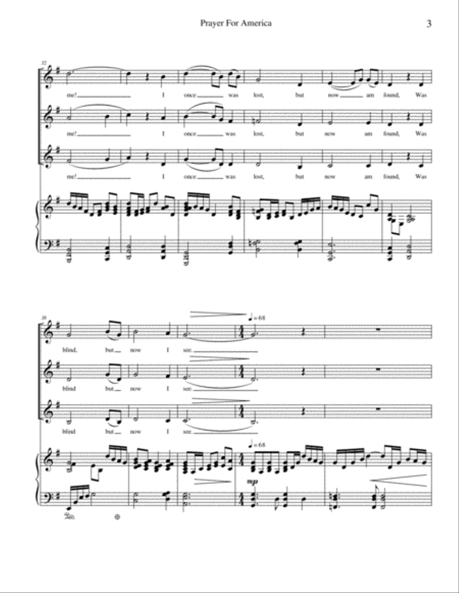 God Bless The U.S.A. SSA scores gallery preview page 3