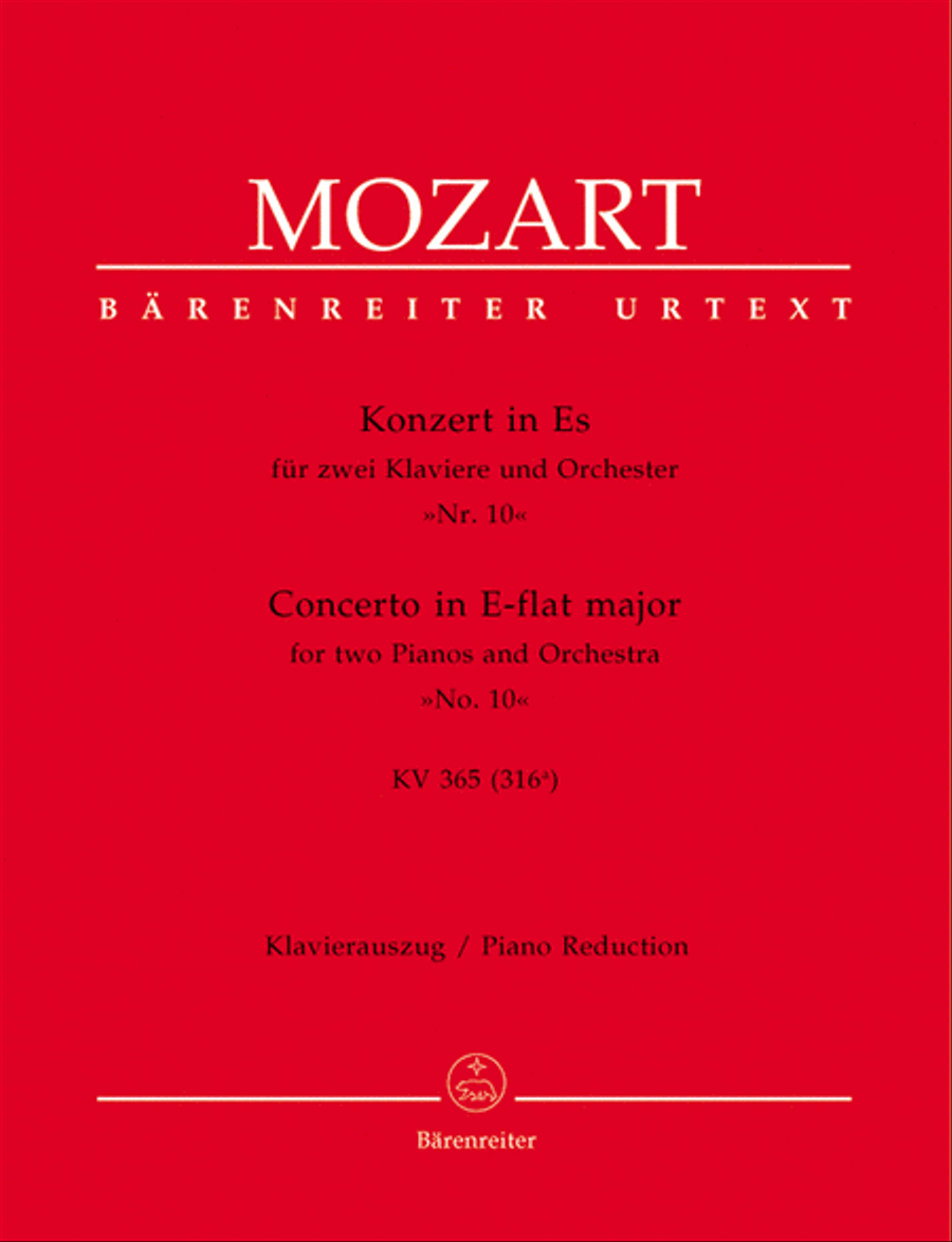 Piano Concerto, No. 10 E flat major, KV 365 (316a) Piano Solo scores gallery preview page 1