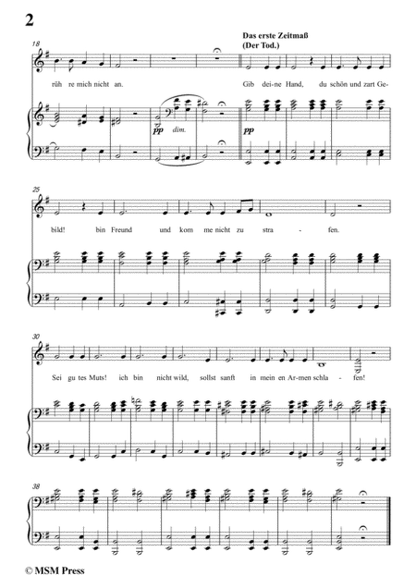Schubert-Der Tod und das Mädchen,Op.7 No.3,in e minor,for Voice&Piano image number null