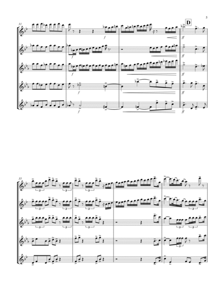 Coronation March (Db) (Saxophone Quintet - 2 Altos, 2 Tenors, 1 Bari)