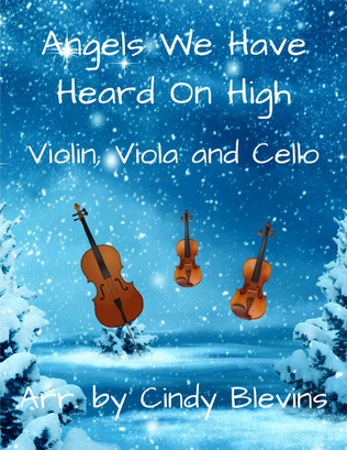 Book cover for Angels We Have Heard On High, for Violin, Viola and Cello