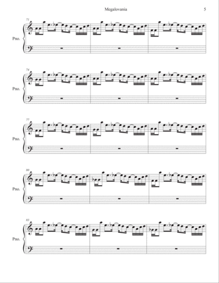 MEGALOVANIA (from Undertale) Easy Piano scores gallery preview page 5
