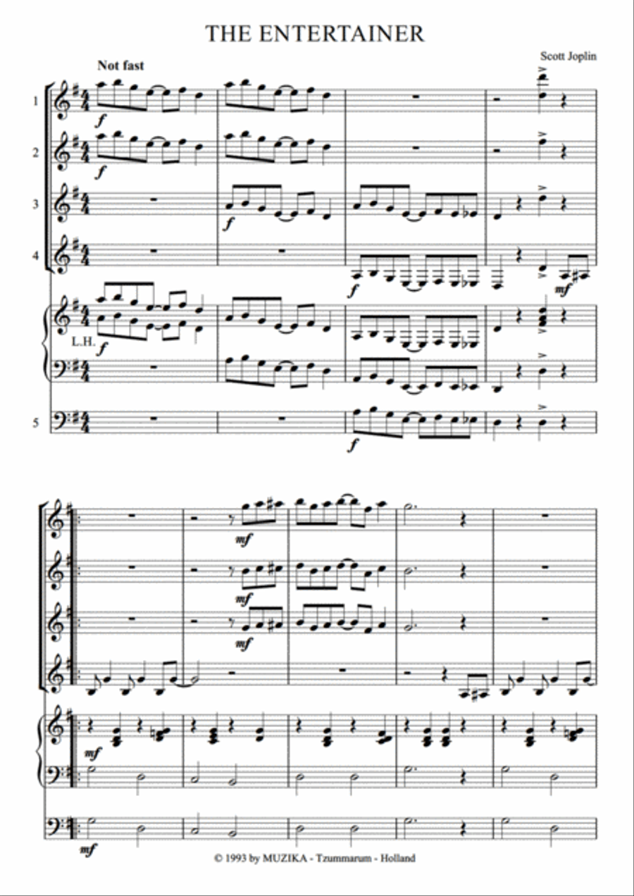 The Entertainer Set of Parts scores gallery preview page 3