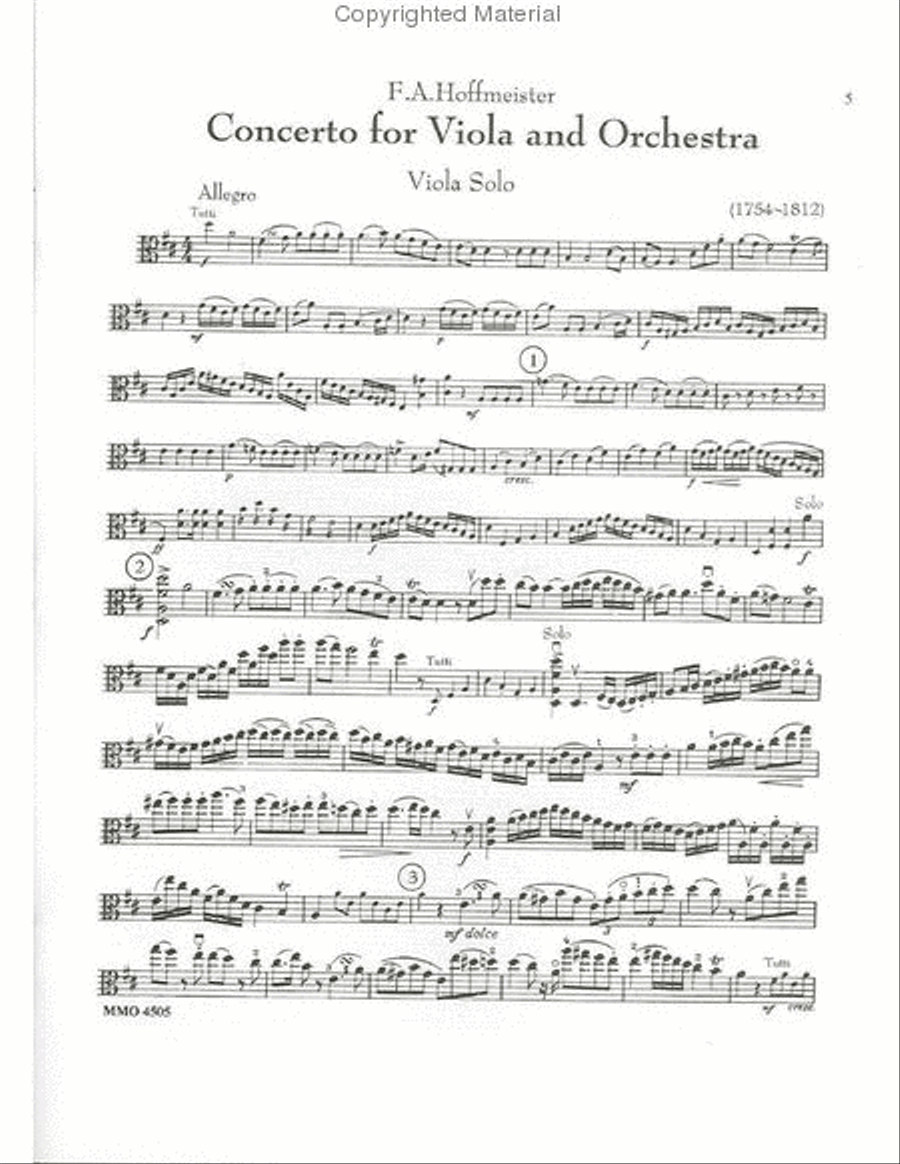 Hoffmeister - Concerto in D Major for Viola and Orchestra