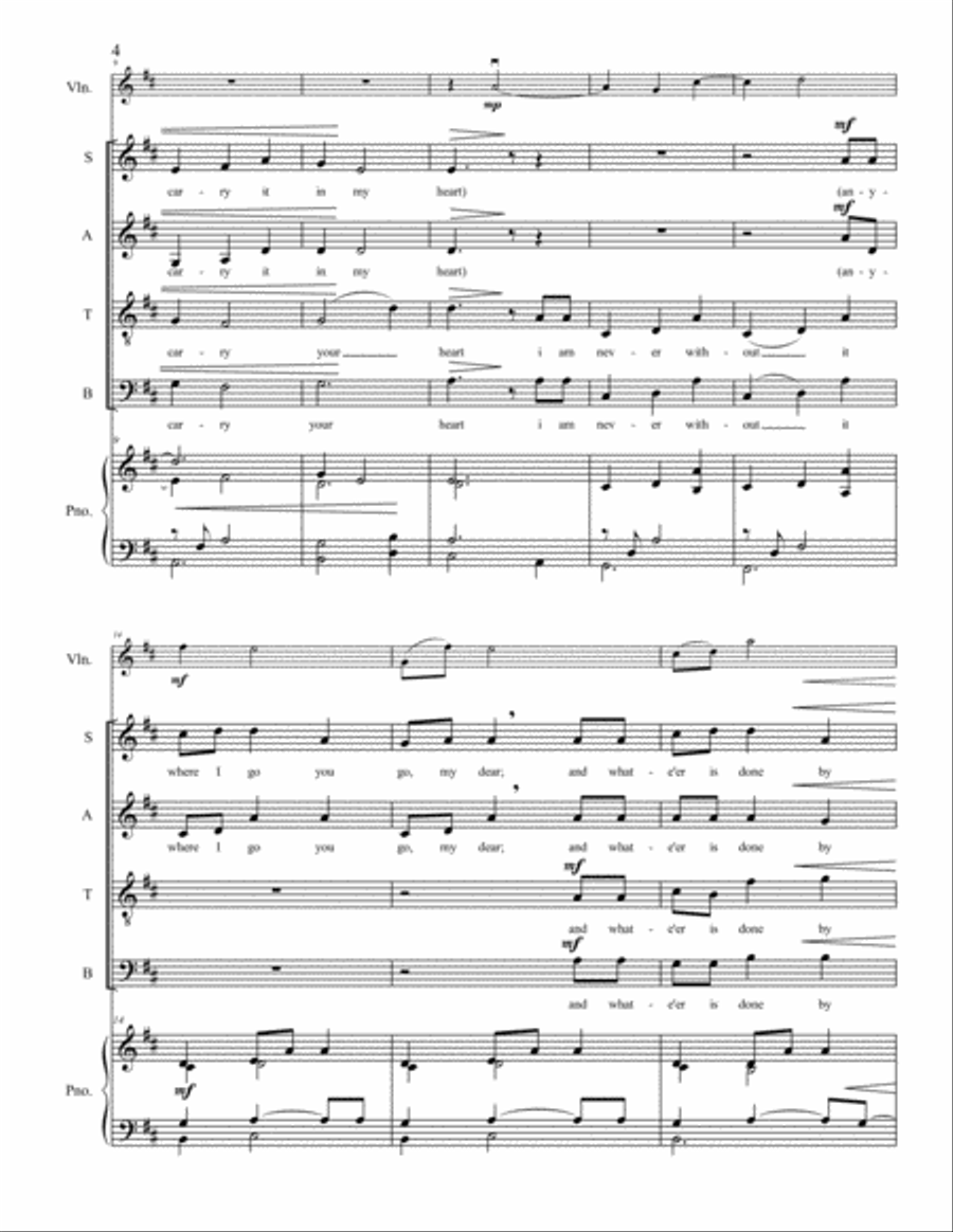 i carry your heart with me 4-Part scores gallery preview page 6