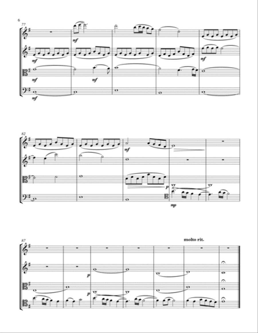 Lovely Lovely String Quartet scores gallery preview page 6