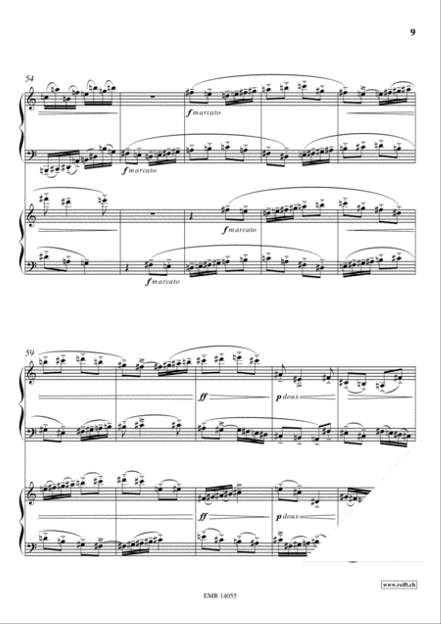 Fantasia Del Terzo Tono Fantasia Del Terzo Tono Piano Duet scores gallery preview page 9