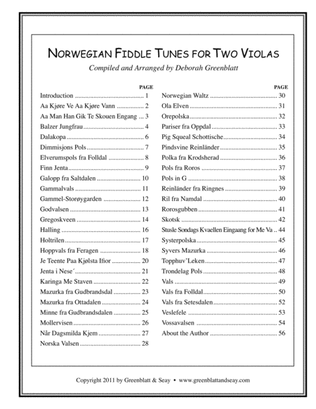 Norwegian Fiddle Tunes for Two Violas