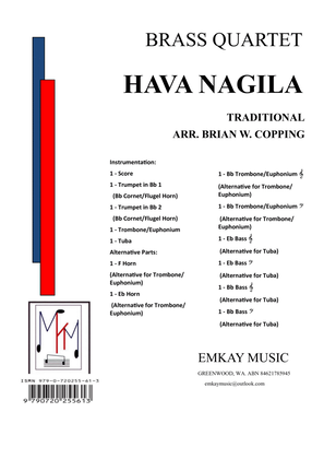 Book cover for HAVA NAGILA – BRASS QUARTET
