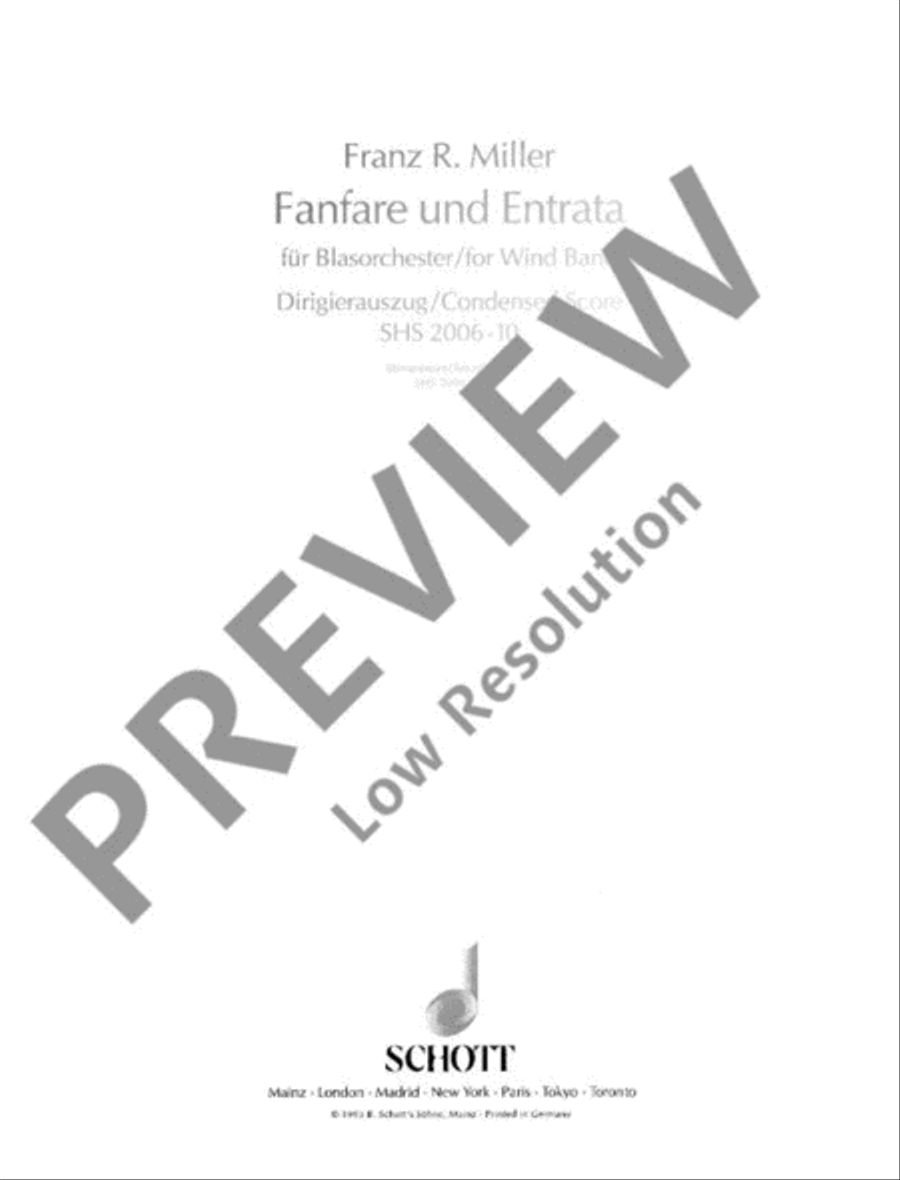 Fanfare and Entrata Concert Band scores gallery preview page 2