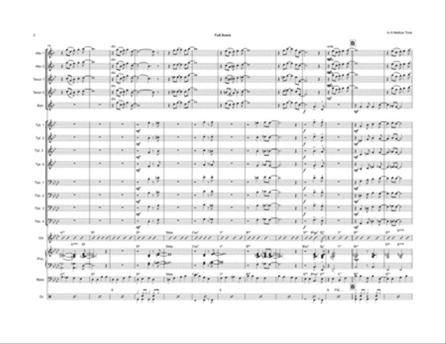 In A Mellow Tone Jazz Ensemble scores gallery preview page 2
