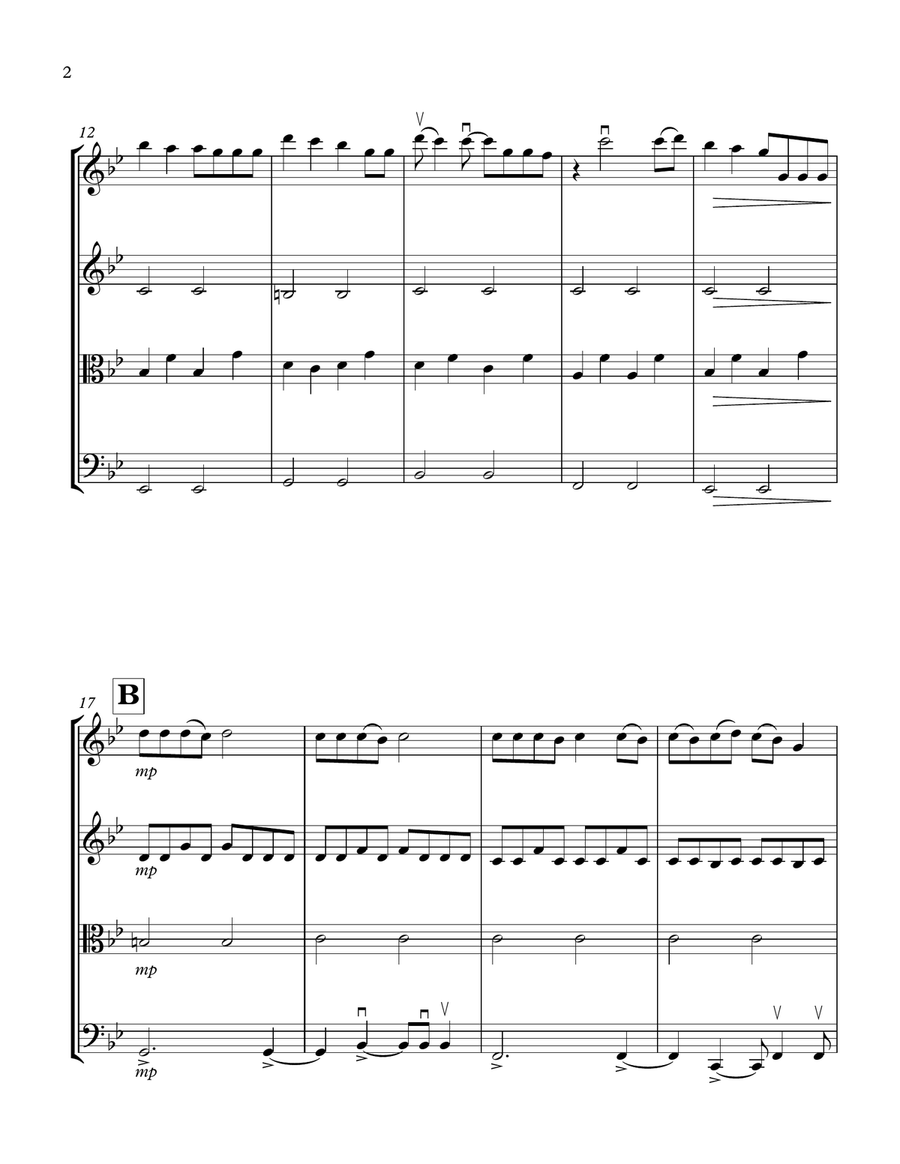 Old Town Road (remix) String Quartet scores gallery preview page 2