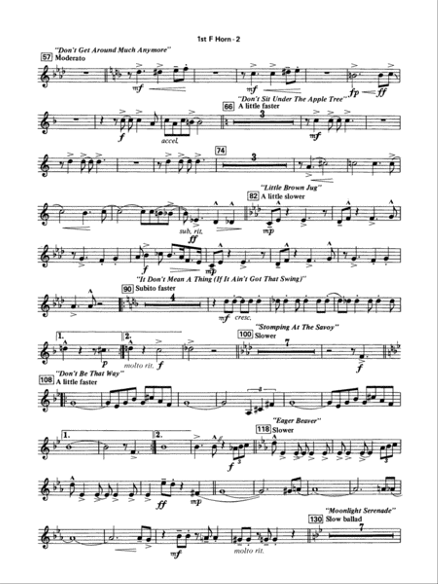 Big Band Spectacular: 1st F Horn Concert Band scores gallery preview page 2