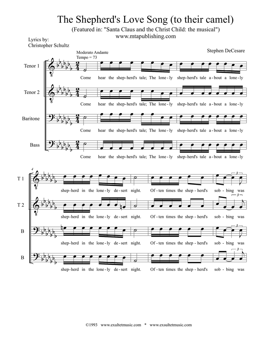The Shepherds' Love Song (To Their Camel) 3-Part scores gallery preview page 2