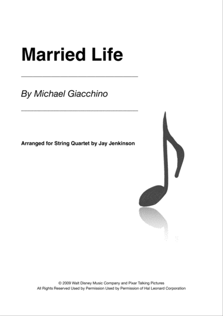 Married Life Married Life String Quartet scores gallery preview page 1
