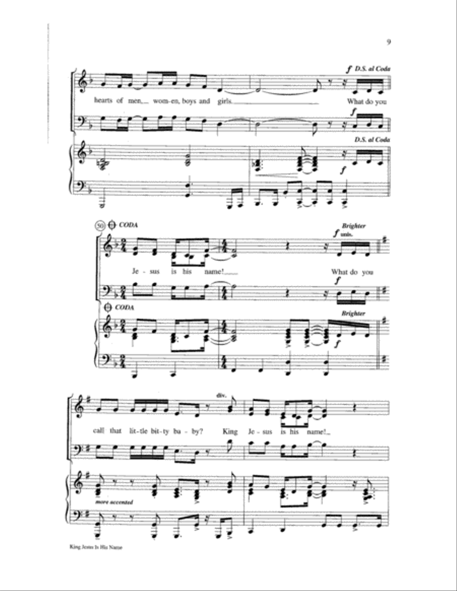 King Jesus Is His Name King Jesus Is His Name 3-Part scores gallery preview page 9