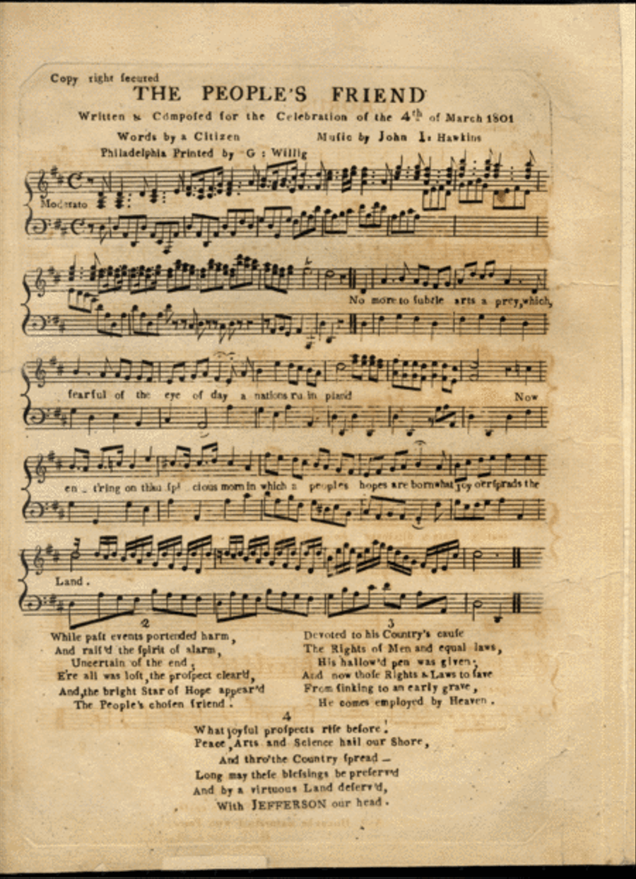 The People's Friend; and Chorus. Founded on a Favorite Ai Choir scores gallery preview page 1