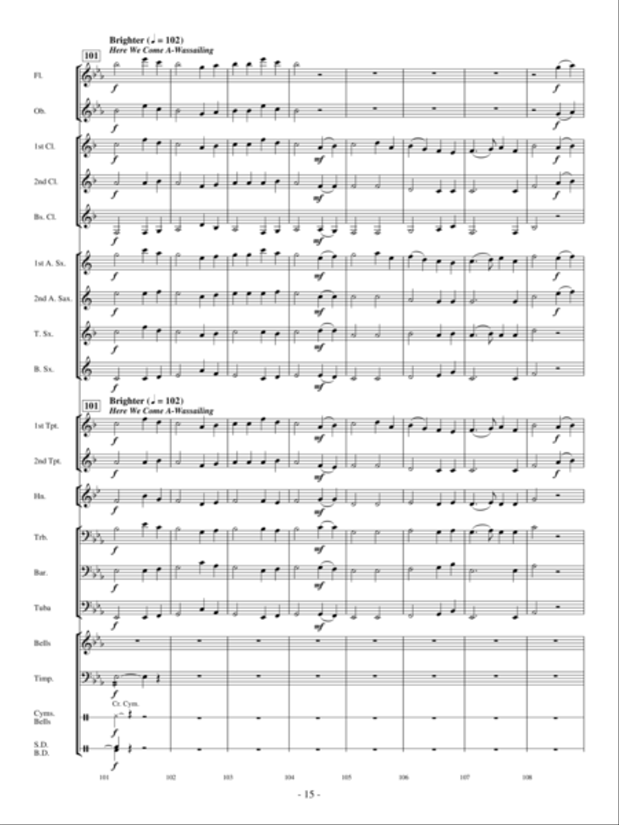 A Christmas Collage Concert Band scores gallery preview page 14