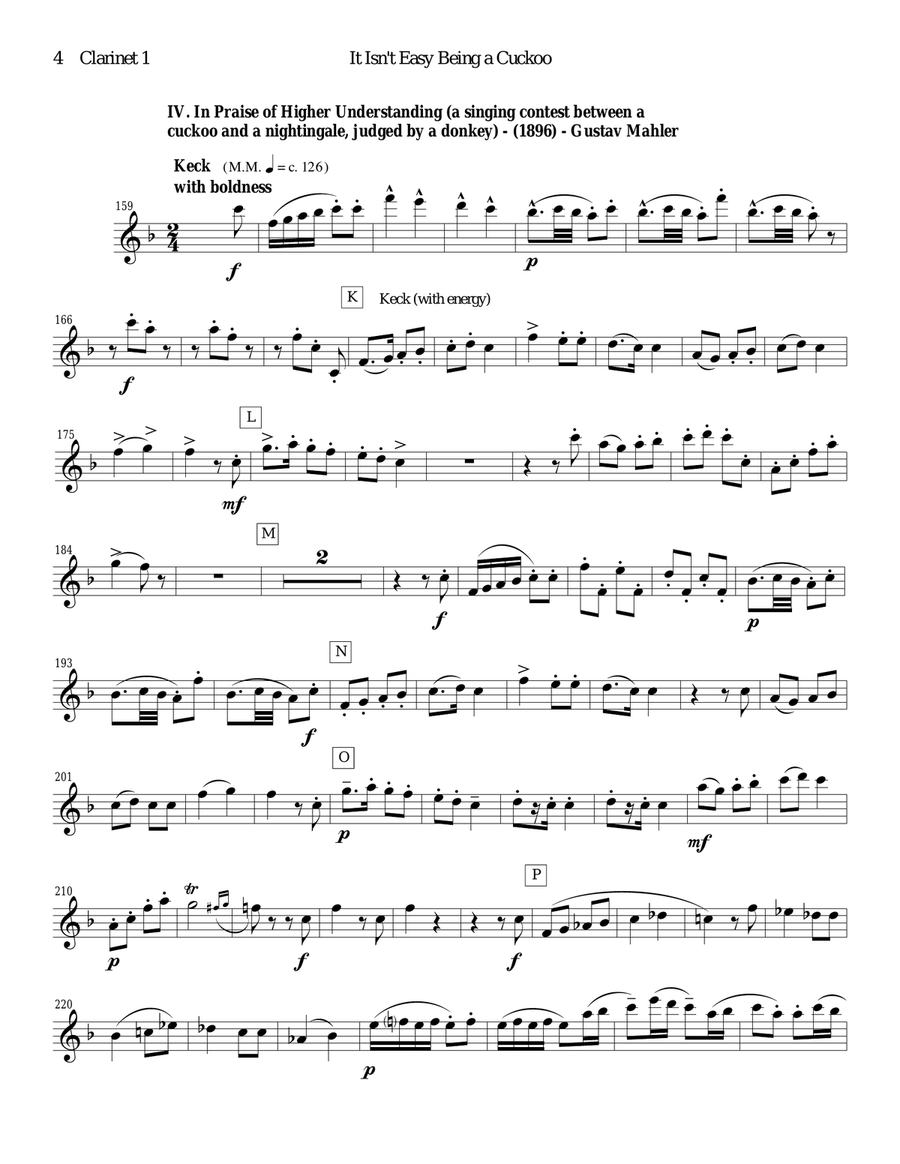 It Isn't Easy Being a Cuckoo for clarinet duet Clarinet Duet scores gallery preview page 4
