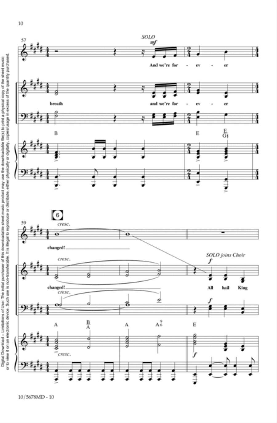 All Hail King Jesus 4-Part scores gallery preview page 10