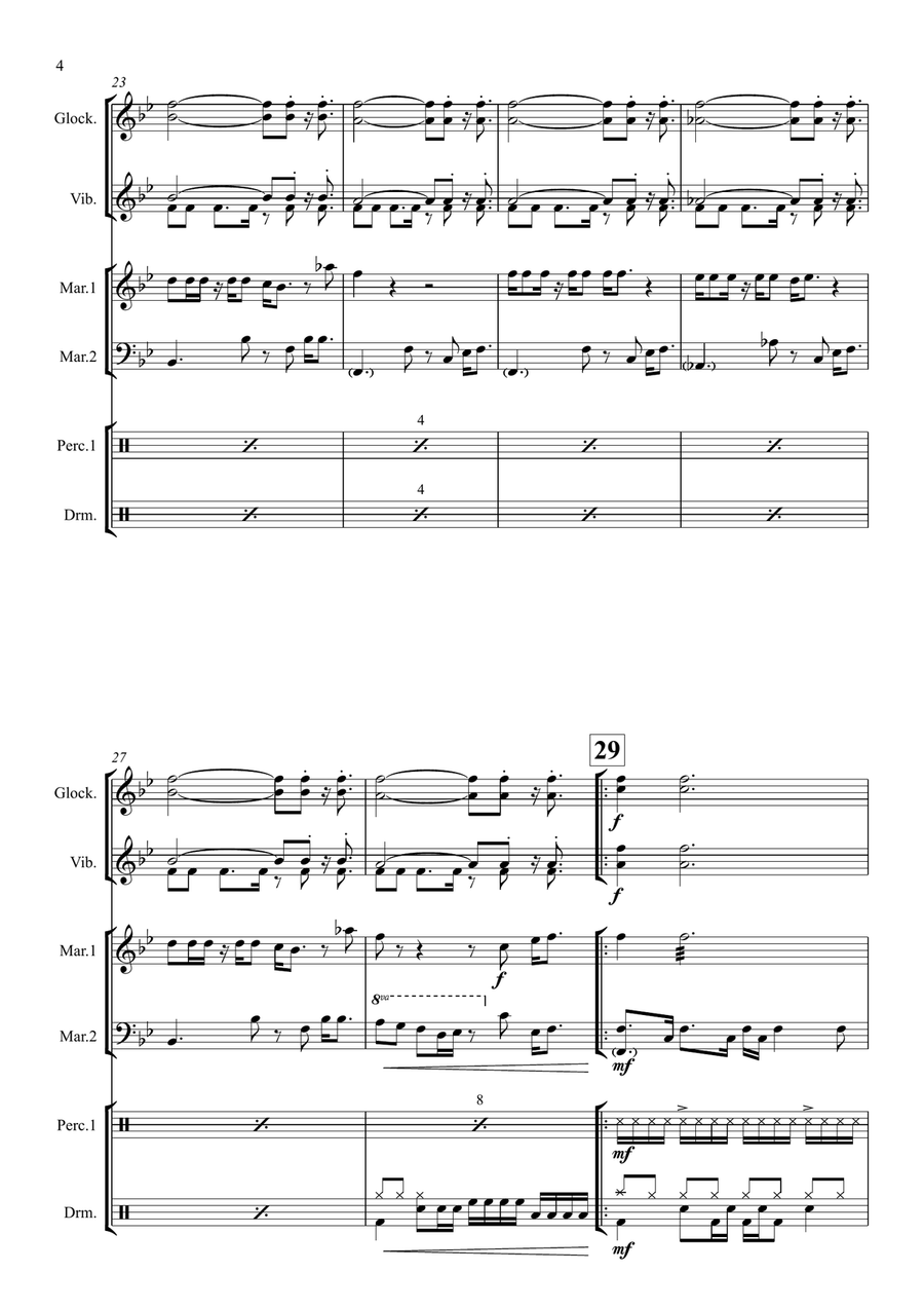 Let Me Entertain You Let Me Entertain You Percussion Ensemble scores gallery preview page 6