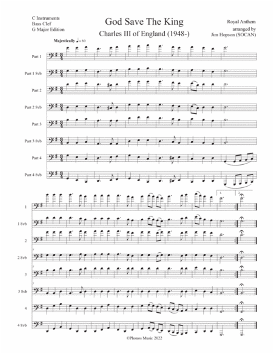 God Save The King! - Ultimate Flex Arrangement School and Community scores gallery preview page 5