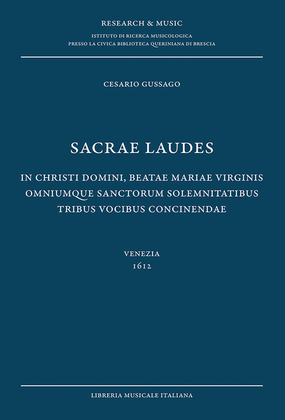 Sacrae laudes - tribus vocibus concinendae