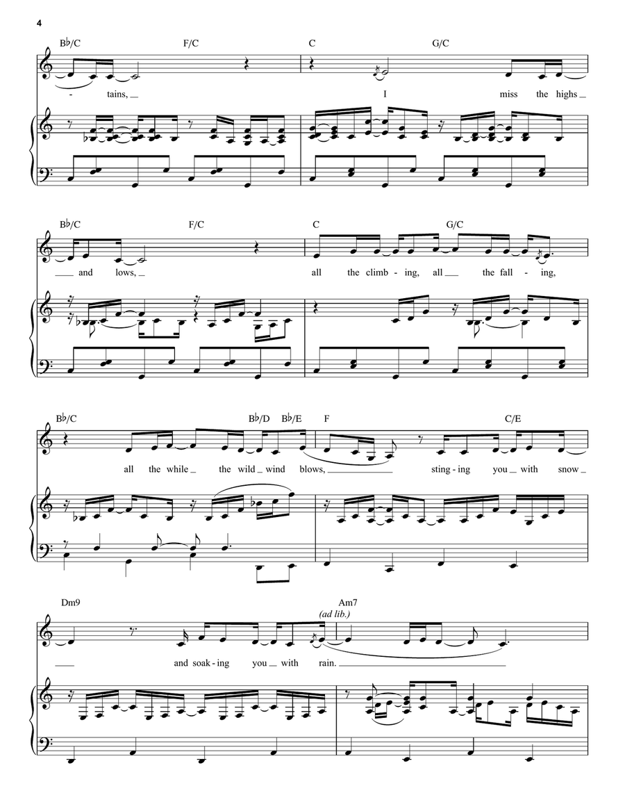 I Miss The Mountains (from Next to Normal) Voice scores gallery preview page 4