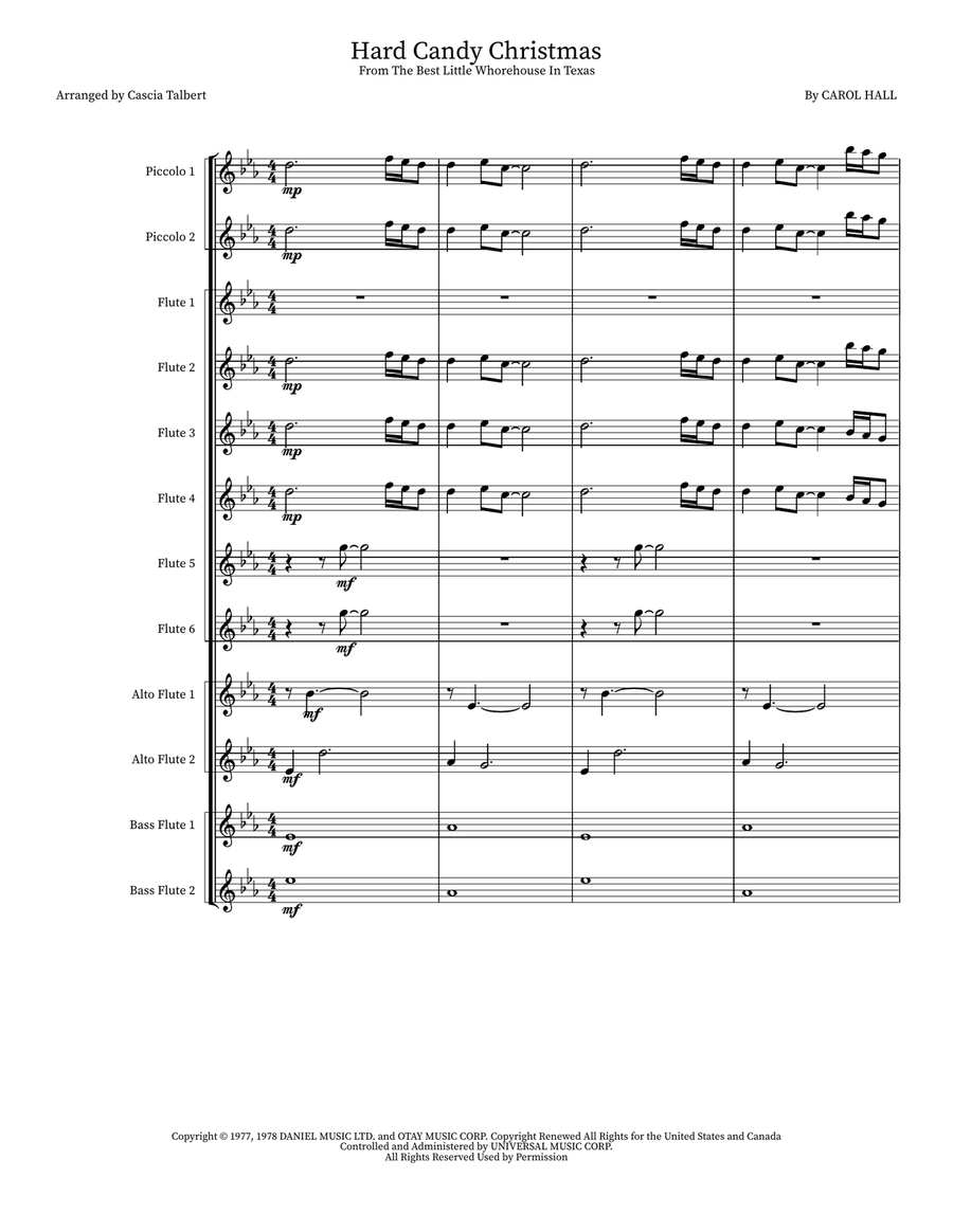 Hard Candy Christmas Large Ensemble scores gallery preview page 1