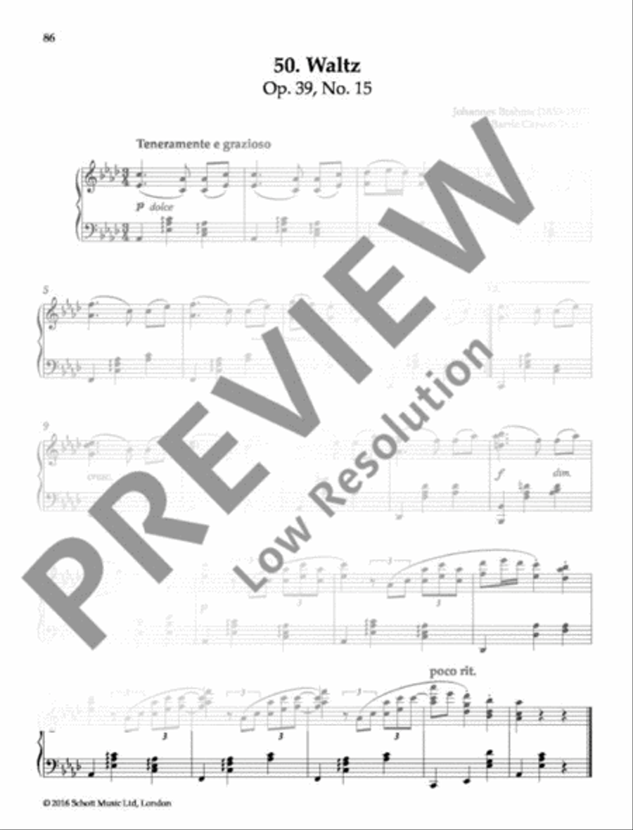 Waltz in A-flat Waltz in A-flat Piano Solo scores gallery preview page 2