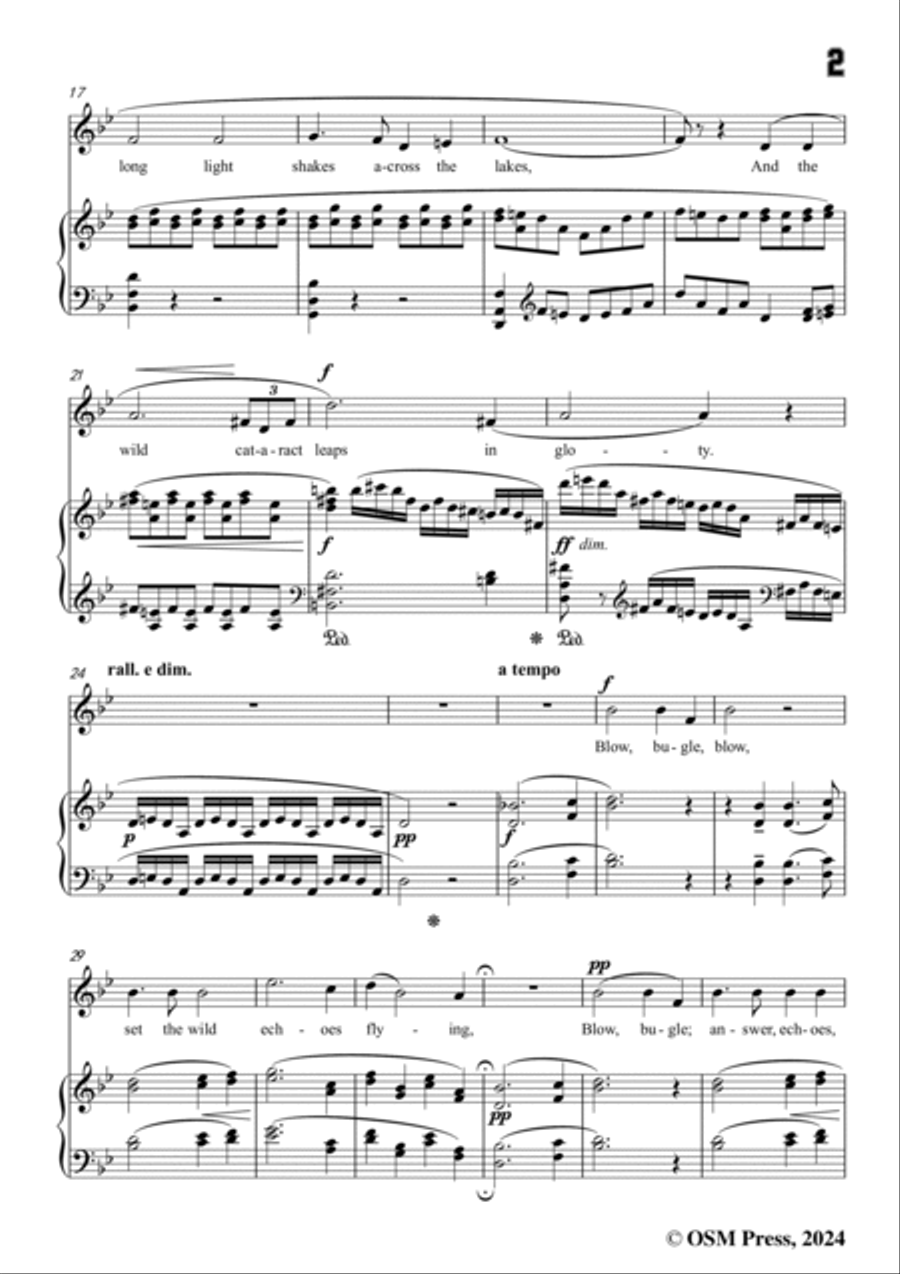 Vaughan Williams-The Splendour Falls(1985),in B flat Major Voice scores gallery preview page 3